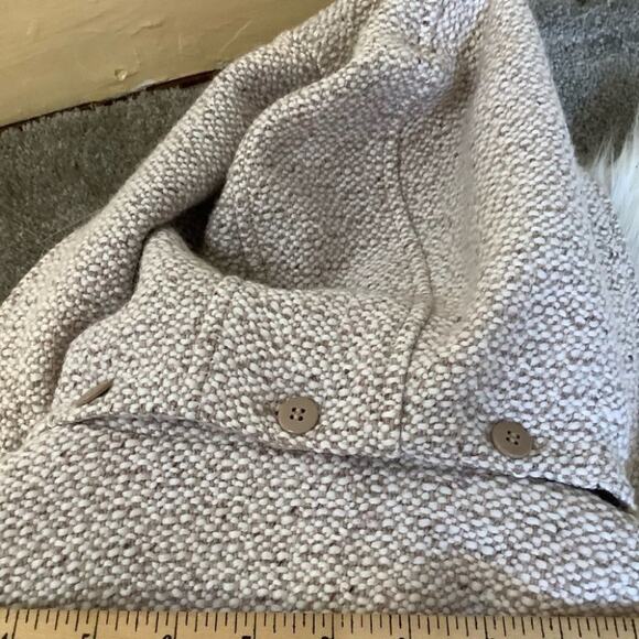 Liz Claiborne Outfitters Light Cream White Size Large L Heavy Button Coat Winter - Picture 16 of 16